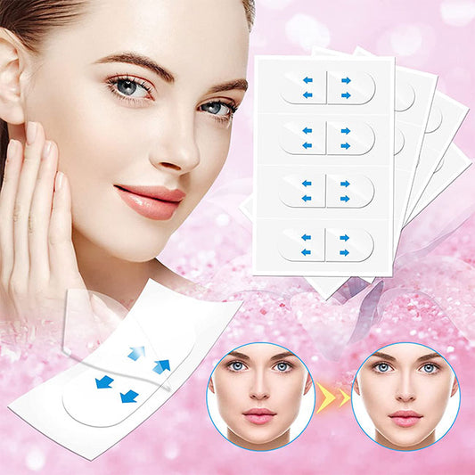 10 pcs Natural Waterproof Breathable Face Lift Tape Strips Invisible Face Lifting Patches